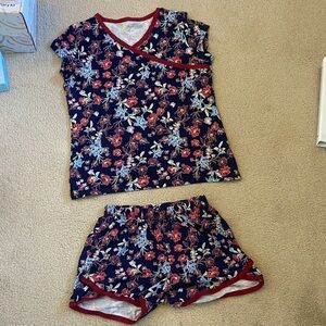 Garnet hill wrap shorty pj Set